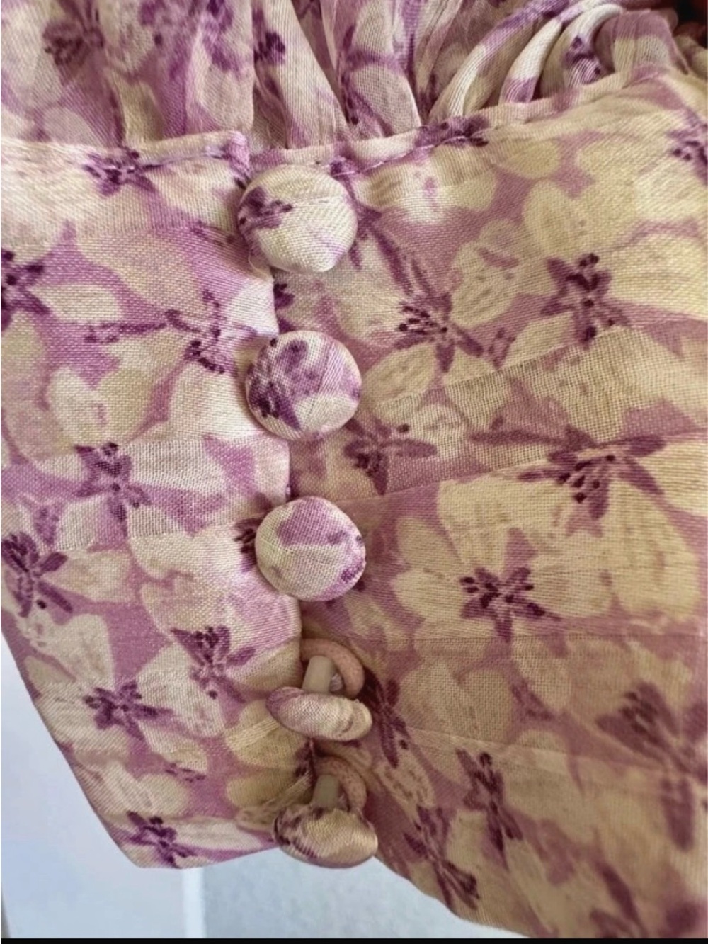 H&M Lavender Floral High-Neck Blouse - Picture 3 of 4